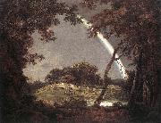 Landscape with Rainbow wer WRIGHT, Joseph